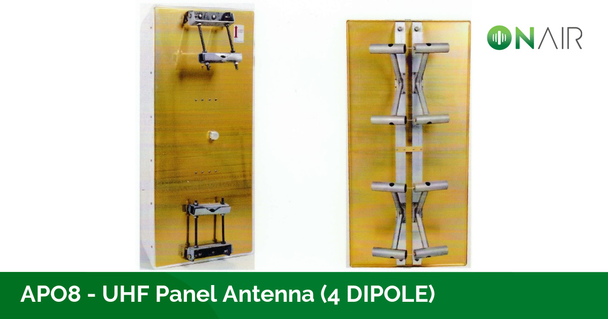 Apo8 Uhf Panel Antenna 4 Dipole Products Onair 